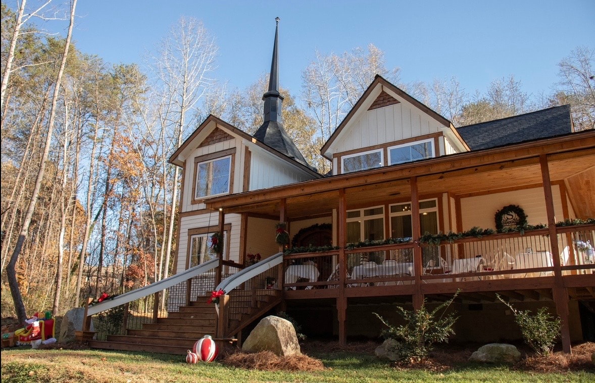 Completed investment property exterior with steeple